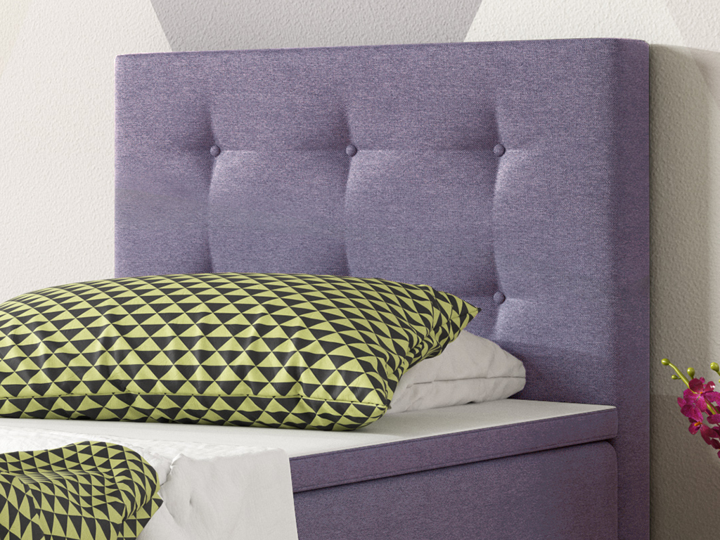 IHG Boxspringbett Köln 90x200 Webstoff Lila