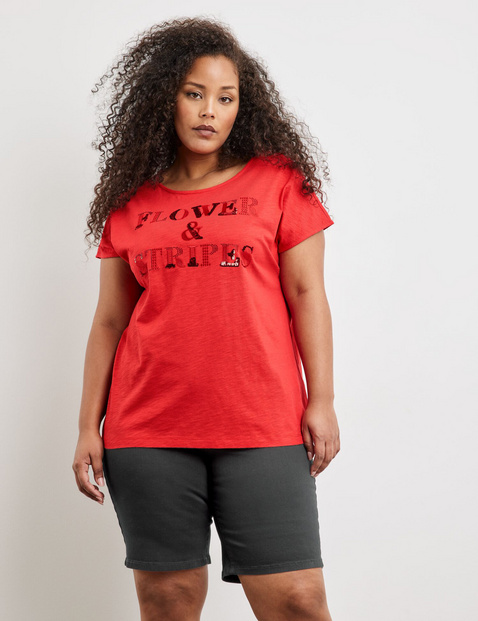 T-Shirt mit verziertem Wording