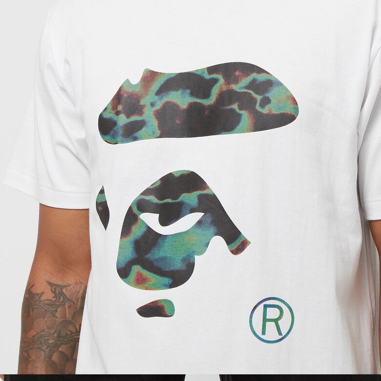 A Bathing Ape Bape Thernography Ape Face Tee M white