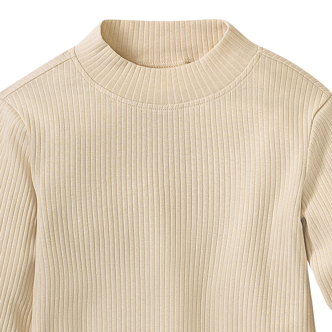 Mädchen Langarmshirt in Rippstruktur