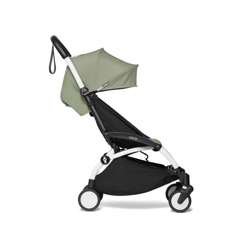 Poussette Yoyo2 4 roues châssis blanc assise 6+ olive Babyzen