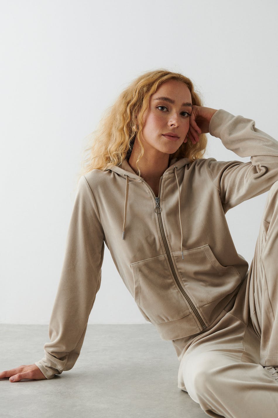 Velour hoodie