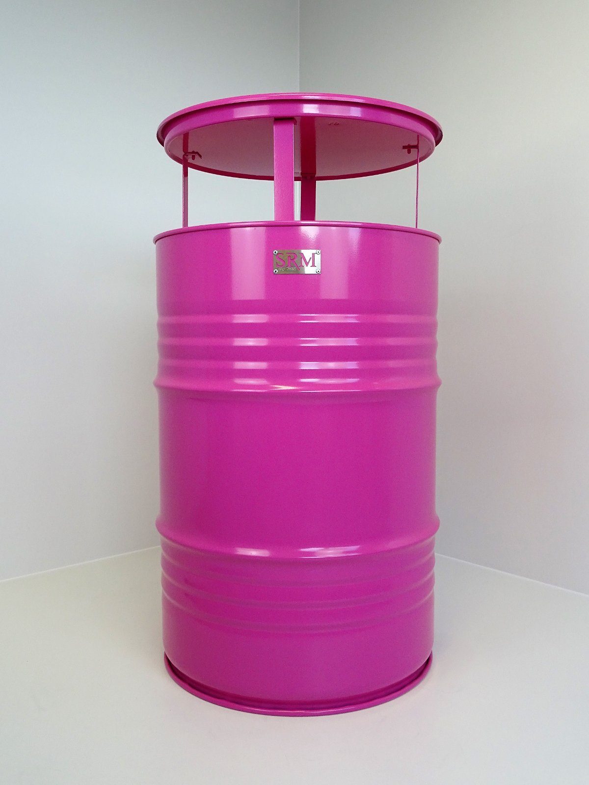 SRM Design Stehtisch Fassmöbel Stehtisch Bistrotisch Partytisch Pink Ø 57 cm Höhe 108 cm