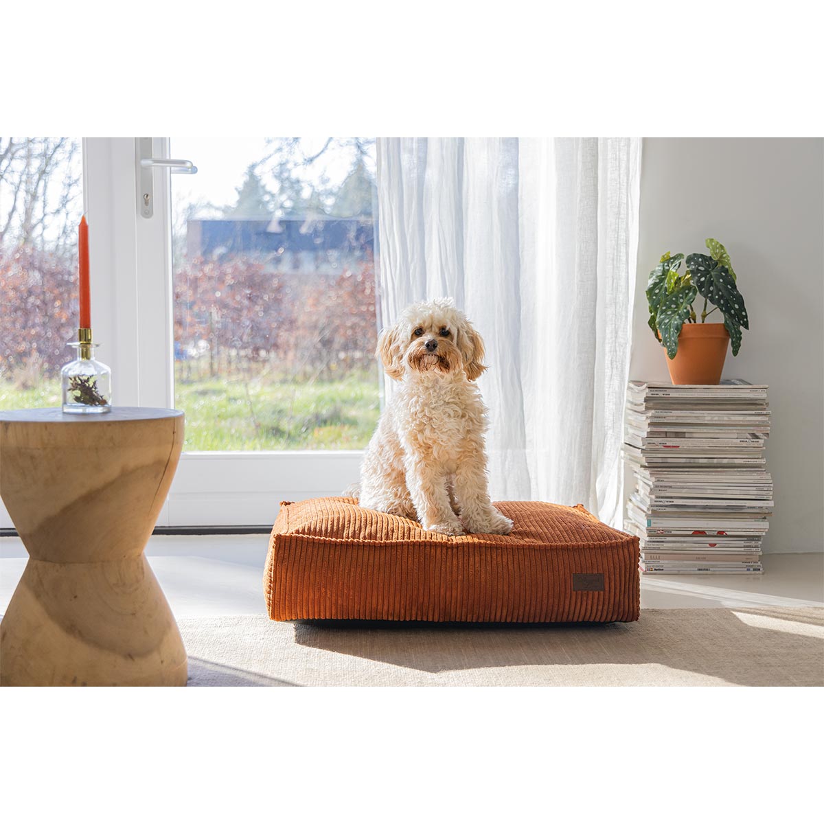 Designed by Lotte Hundekissen Ribbed Terrakotta bei ZooRoyal