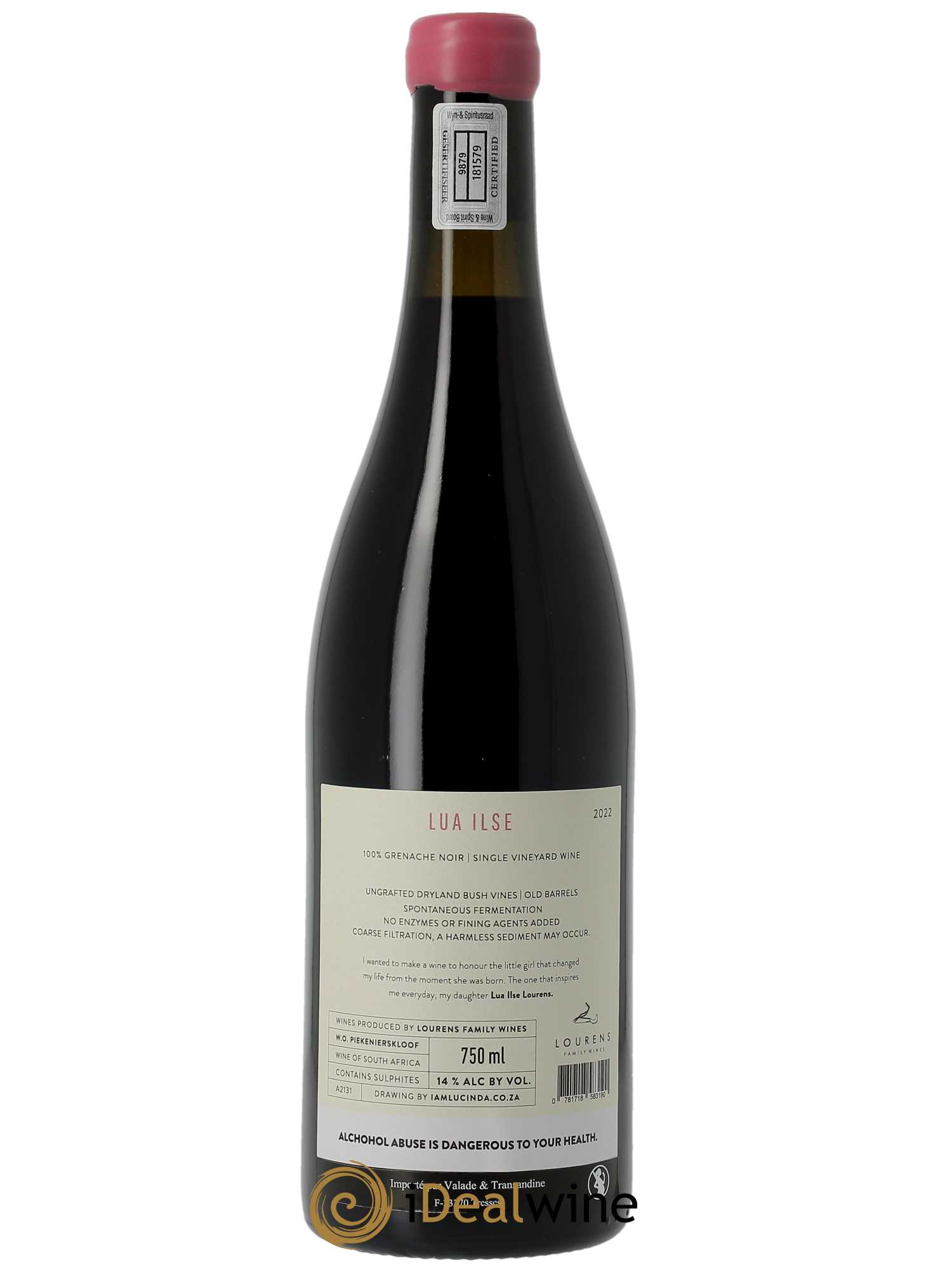 Piekenierskloof Lourens Family Wines Lua Isle  2022 - Lot de 1 Bouteille
