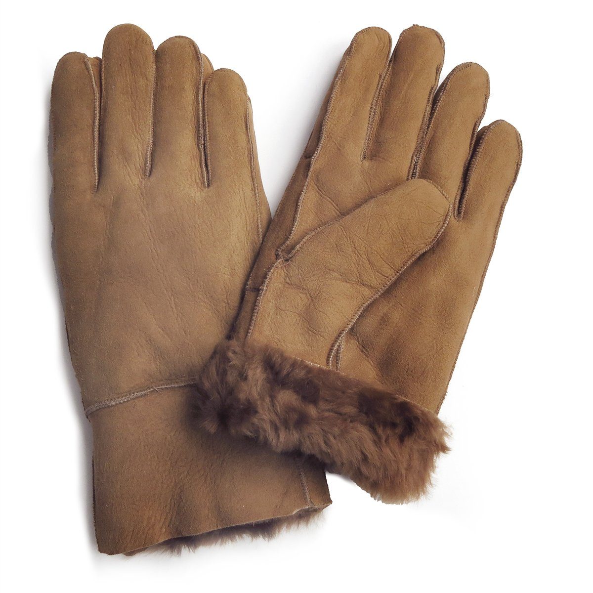 Sonia Originelli Winter-Arbeitshandschuhe Handschuhe aus Lammfell Schaffell unisex hochwertig warm Farben können abweichen, Struktur des Fells kann abweichen