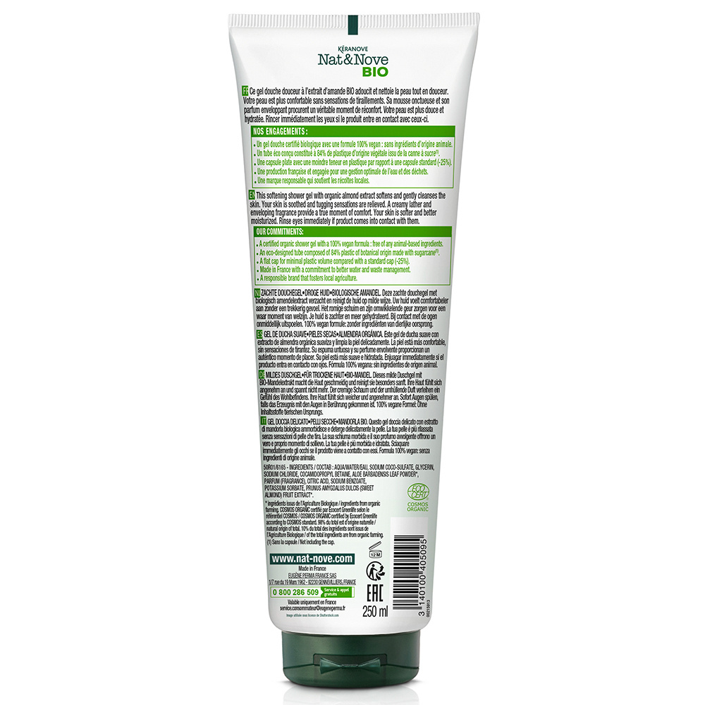Nat & Nove Bio Gel Douche Douceur certifié bio Gel Douche certifié bio / Peaux sèches