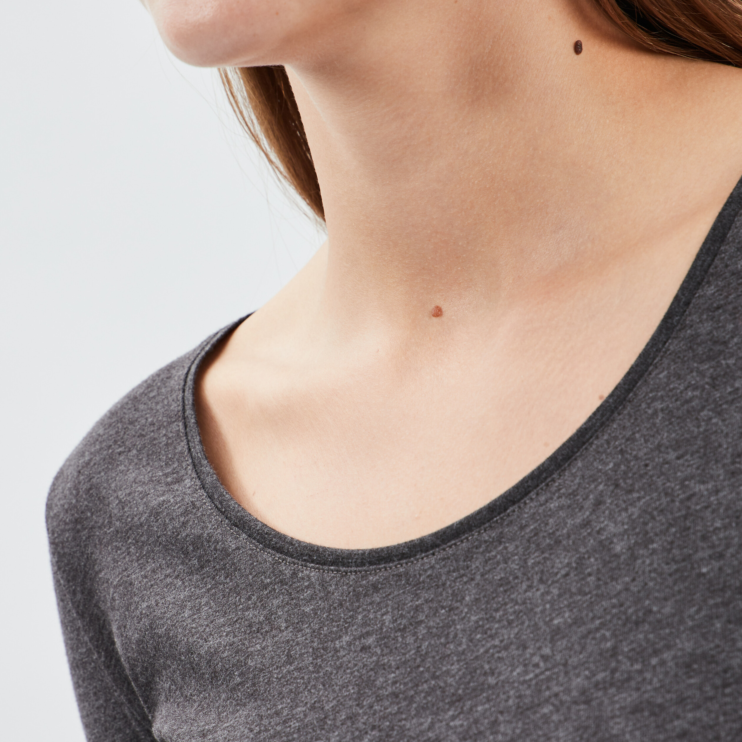 T-shirt à manches longues gris foncé femme | La Halle