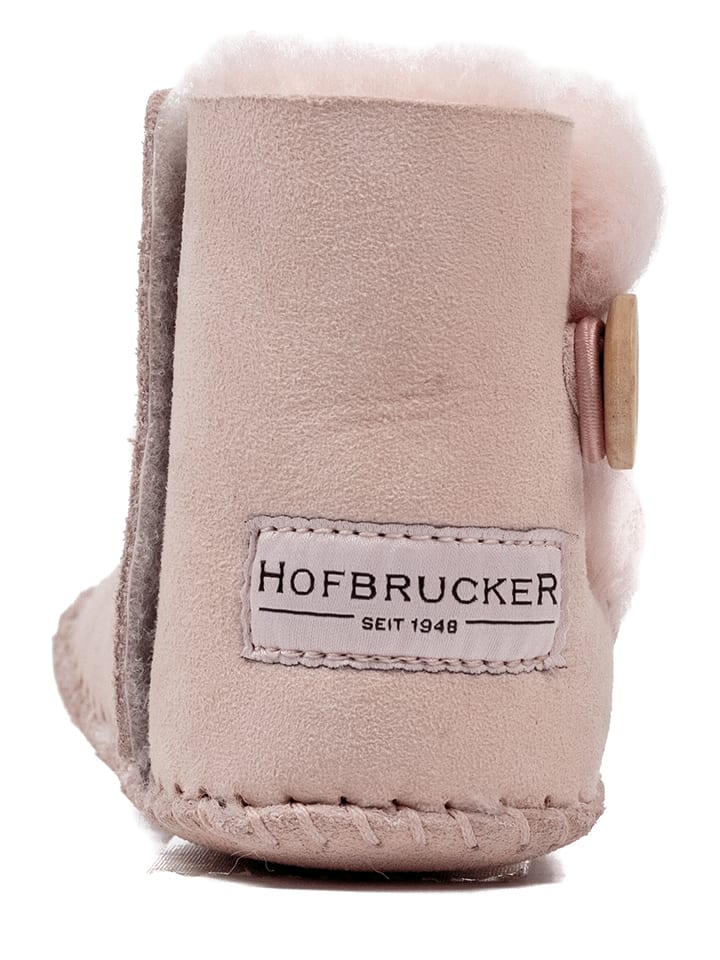 Hofbrucker Lammfell-Babyschuhe in Rosa günstig kaufen