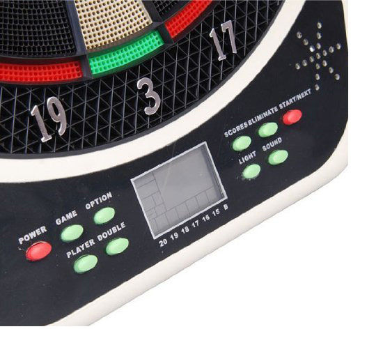 HOMCOM Elektronische Dartscheibe mit LED-Display für 8 Spieler mehrfarbig 44L x 50B x 3,2H cm