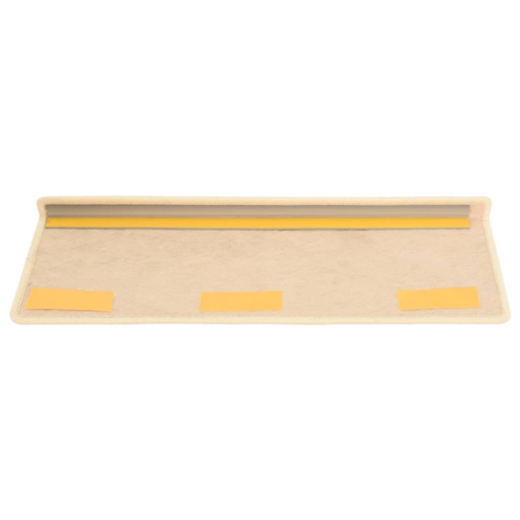 Stufenmatte Treppenmatten Selbstklebend Sisal-Optik 15 Stk. 65x21x4cm Creme, vidaXL, Rechteckig