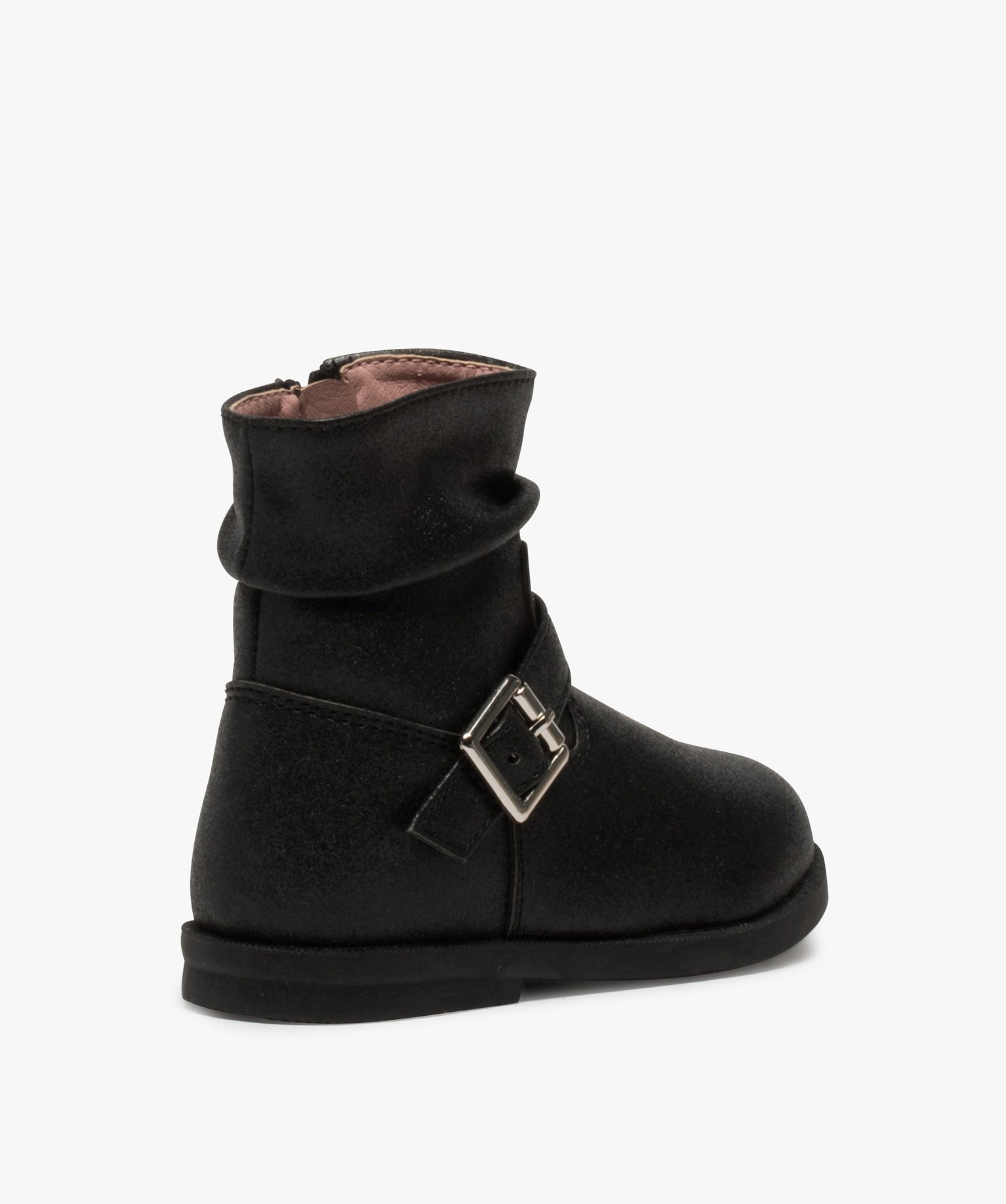 Bottines bébé fille irisées avec boucle métallique noir | GEMO