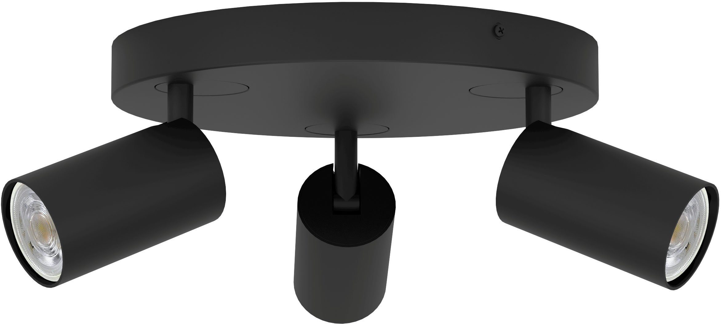 EGLO Deckenspot TELIMBELA-Z, Leuchtmittel wechselbar, ohne Leuchtmittel, Deckenspot in schwarz aus Stahl - inkl. GU10 - 4,9W