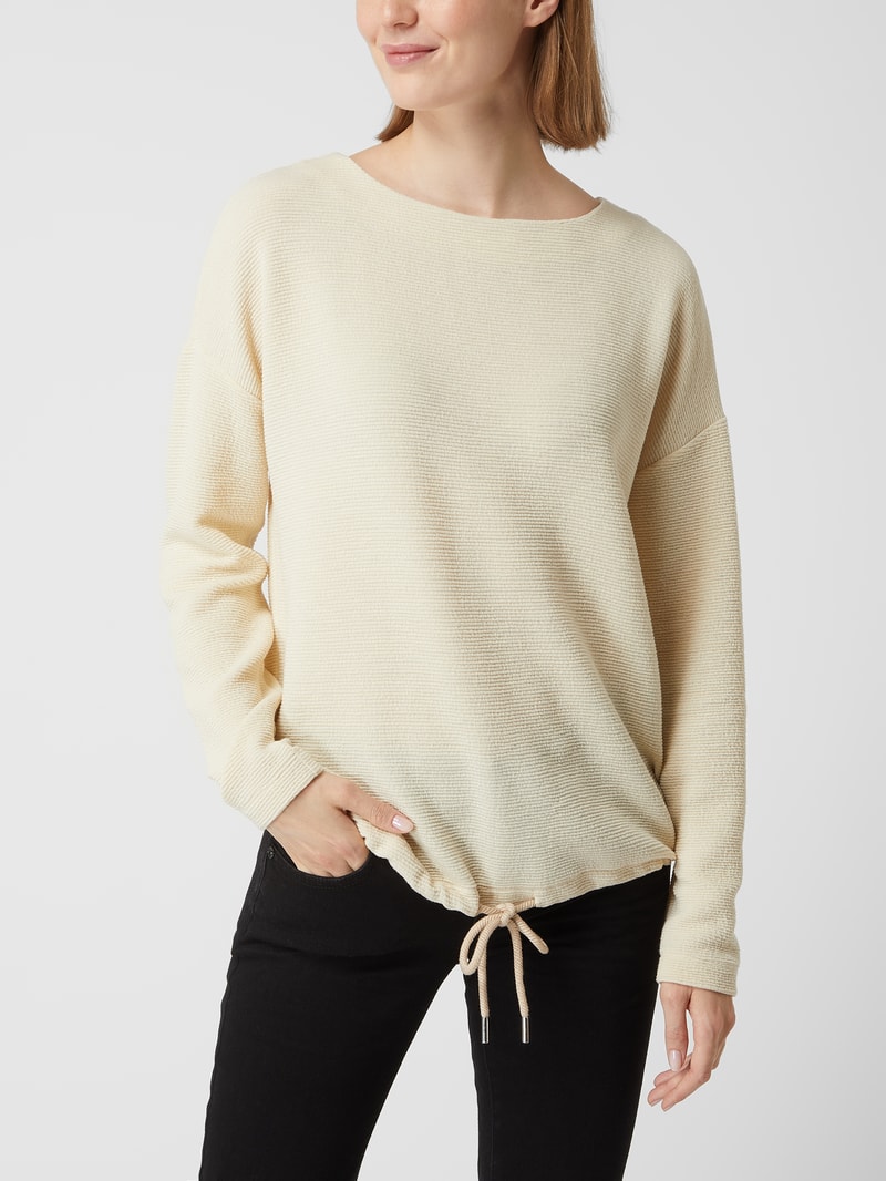 Sweatshirt mit überschnittenen Schultern in sand