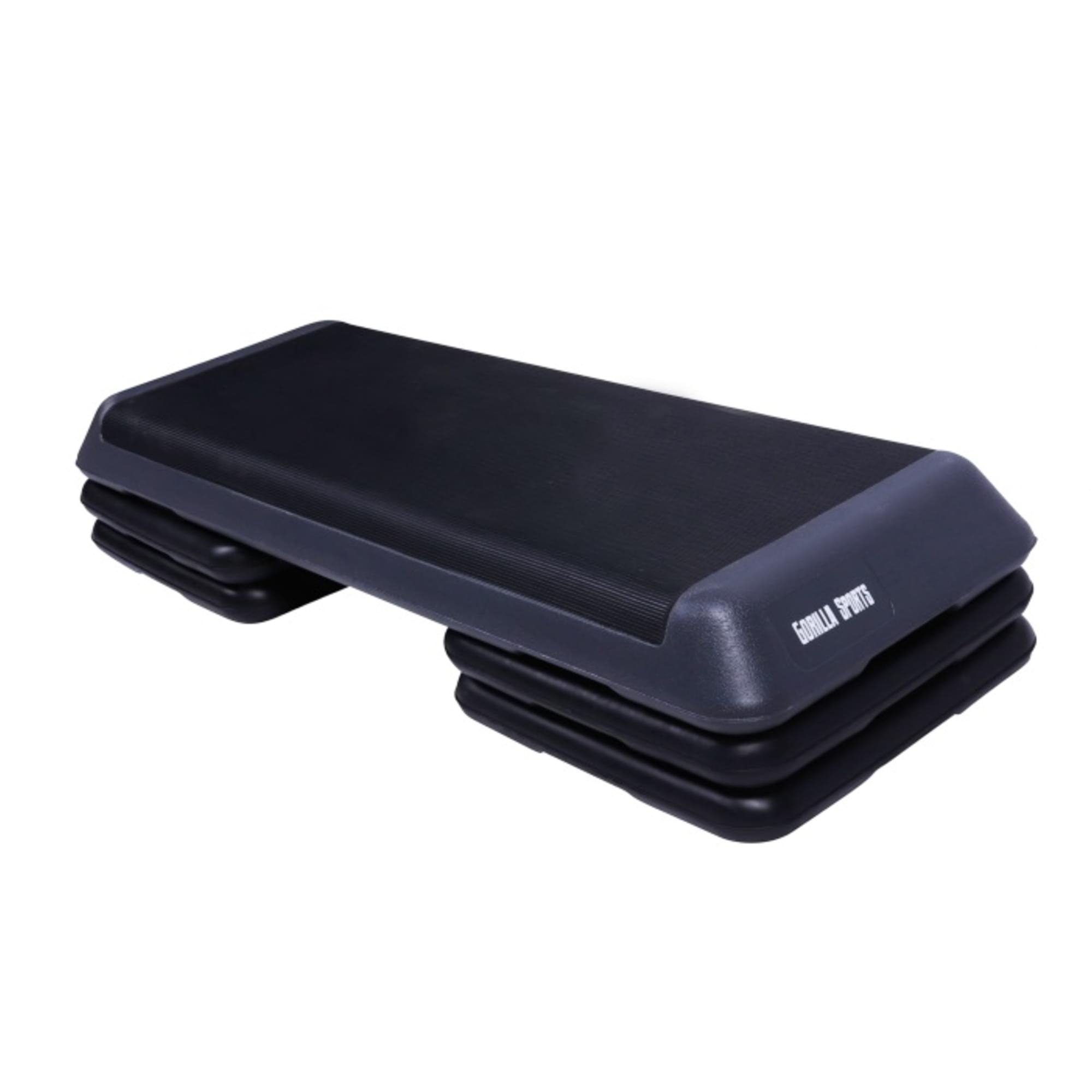 GORILLA SPORTS Stepper Aerobic Steppbrett - mit 3 Stufen Höhenverstellbar, 10/15/20cm (1-tlg)