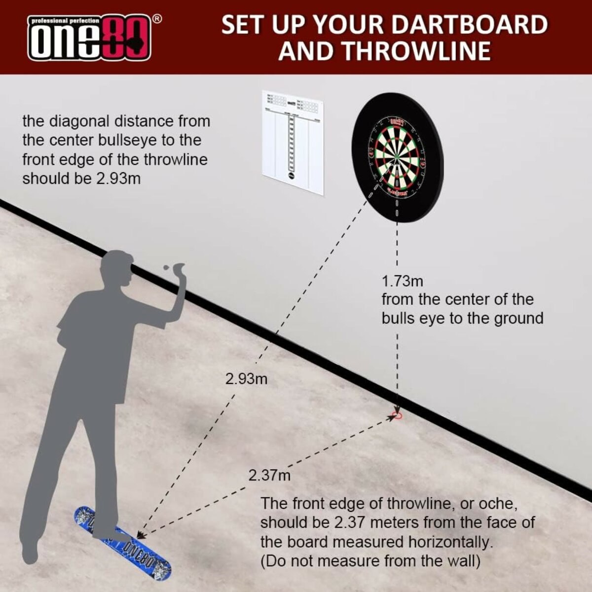 COFI 1453 Dartscheibe mit Pfeilen, Steeldartscheibe aus Sisal mit Dartboard PU-Set Schwarz