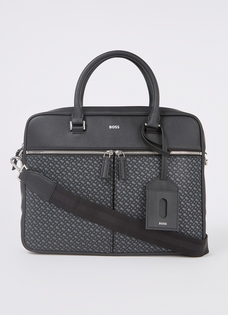 HUGO BOSS torba za laptop sa odvojivim remenom za rame i printom logotipa