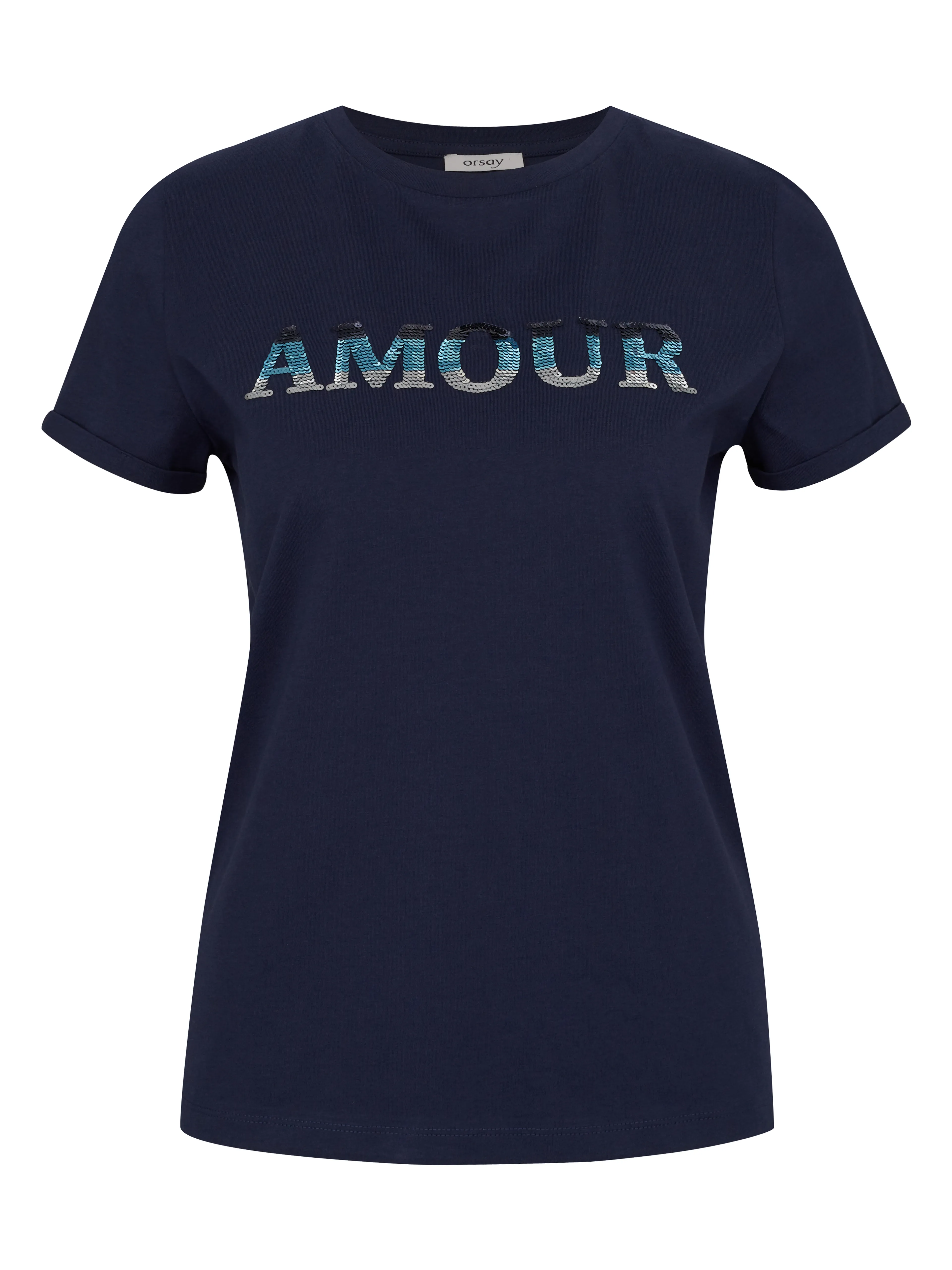 Blaues Damen-Kurzarm-T-Shirt ORSAY