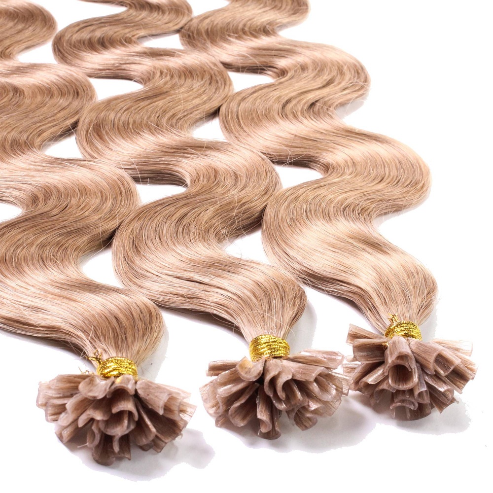 hair2heart Extensions à chaud bonding cheveux naturels #12 Blond miel 1g extensions