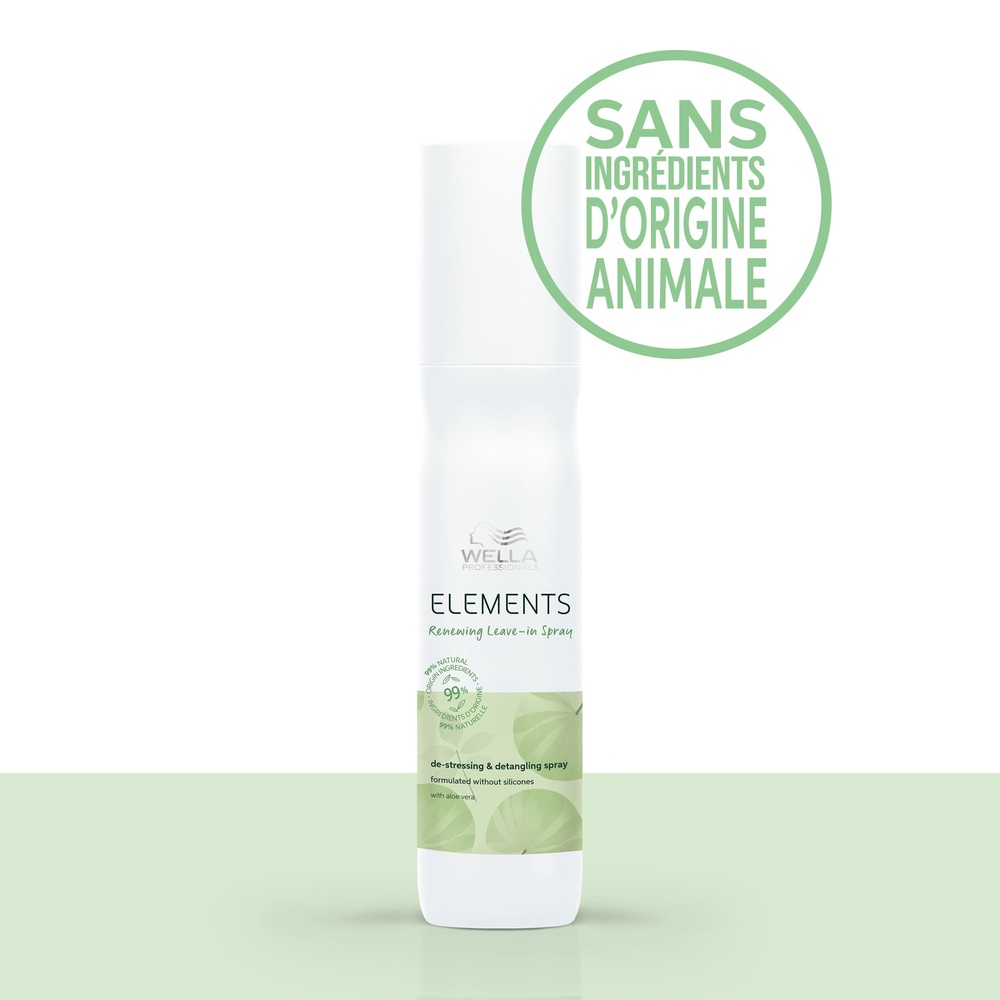 Wella Spray soin sans rincage Elements Spray déstressant & démélant pour tous types de cheveux