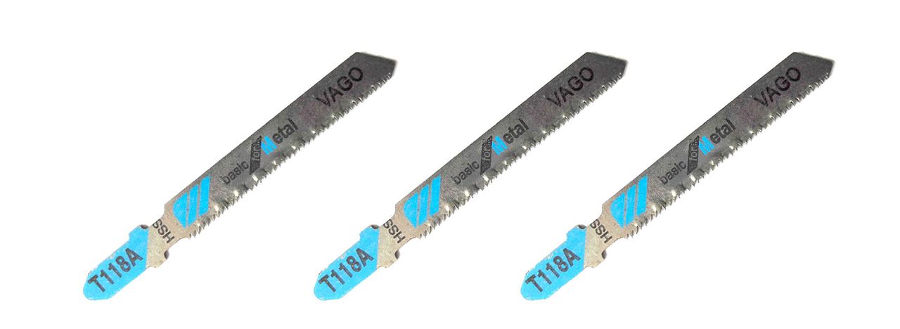 Vago-Tools Stichsägeblatt Metall T118A T-Schaft 25x