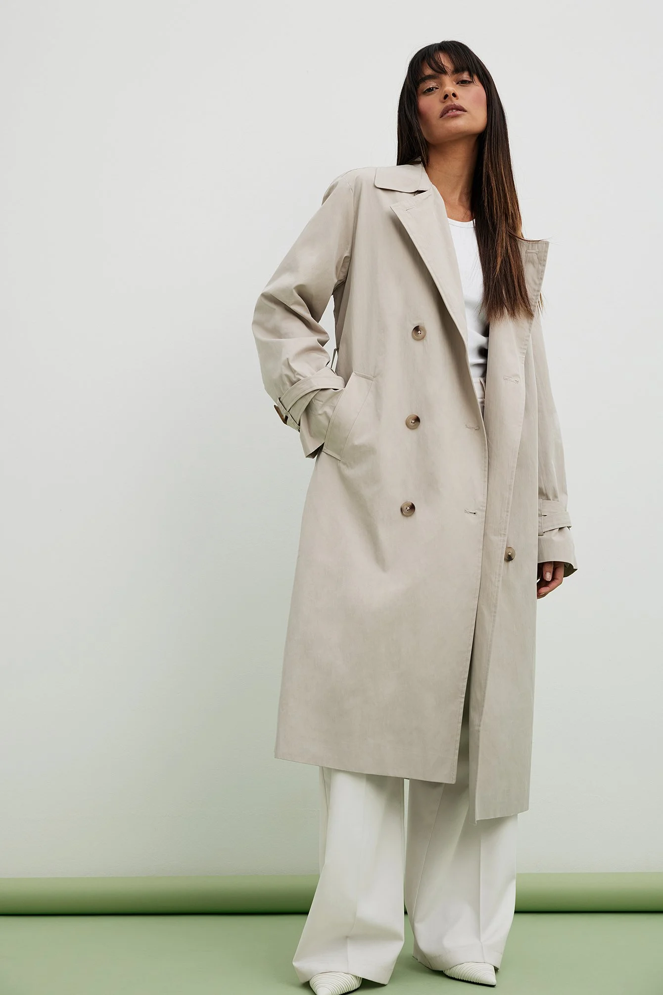 Trenchcoat mit Doppelknöpfen