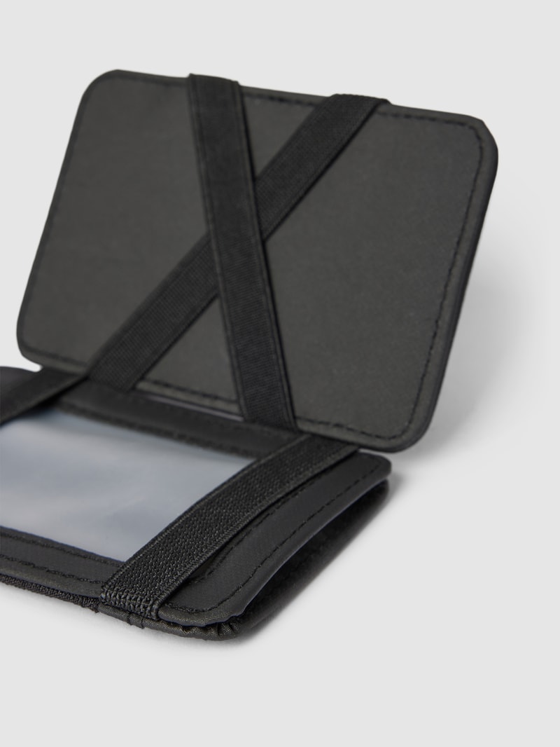 Kartenetui mit Label-Print in schwarz