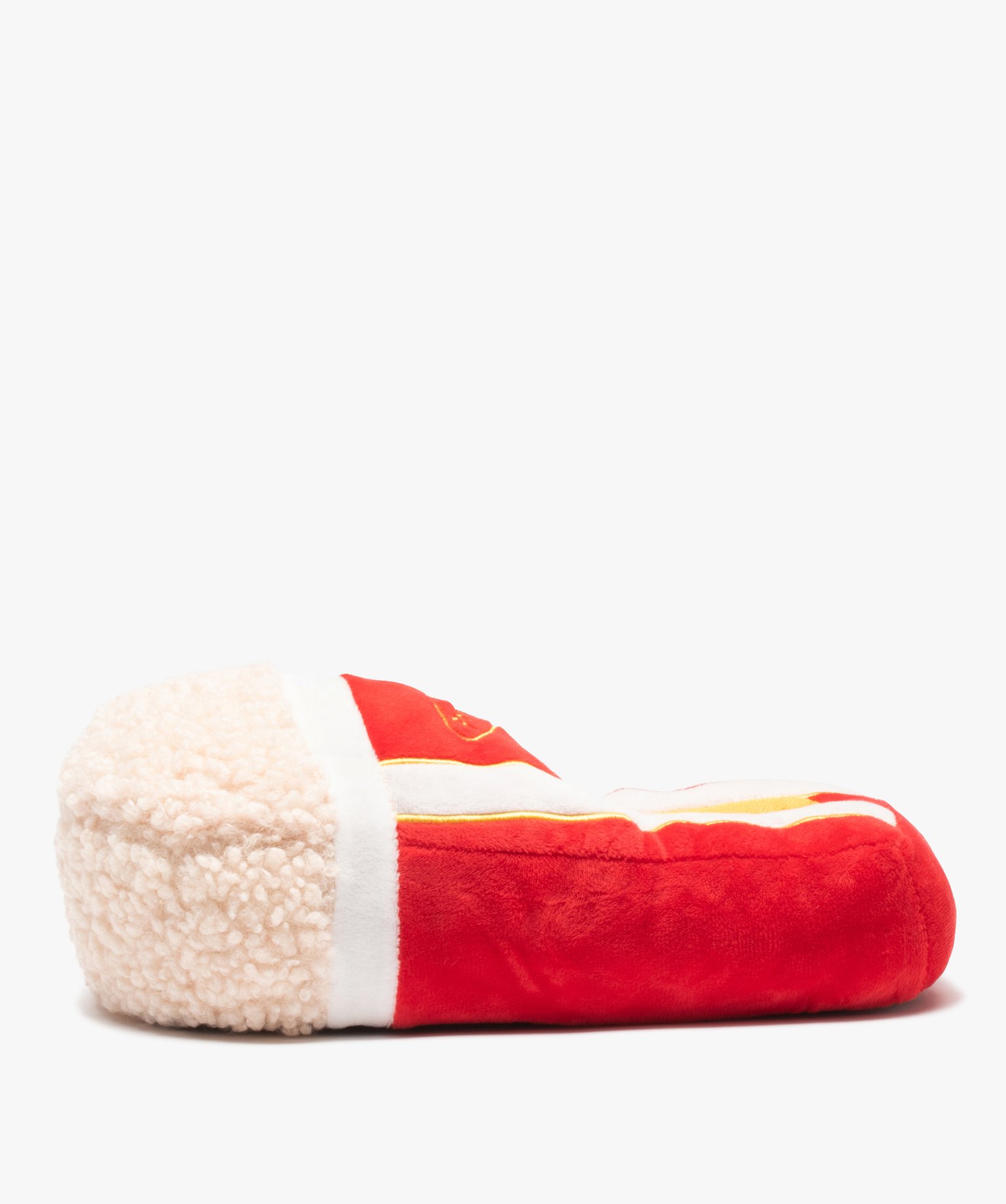 Chaussons homme en volume cornet de popcorn rouge | GEMO