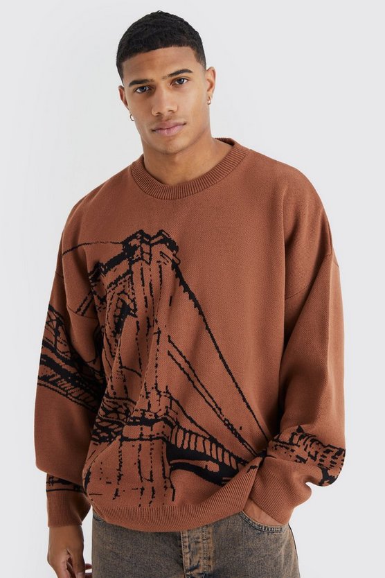 Oversize Pullover mit Print