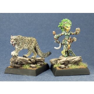Lini, Iconic Gnome Druid & Droogami, Snow Leopard