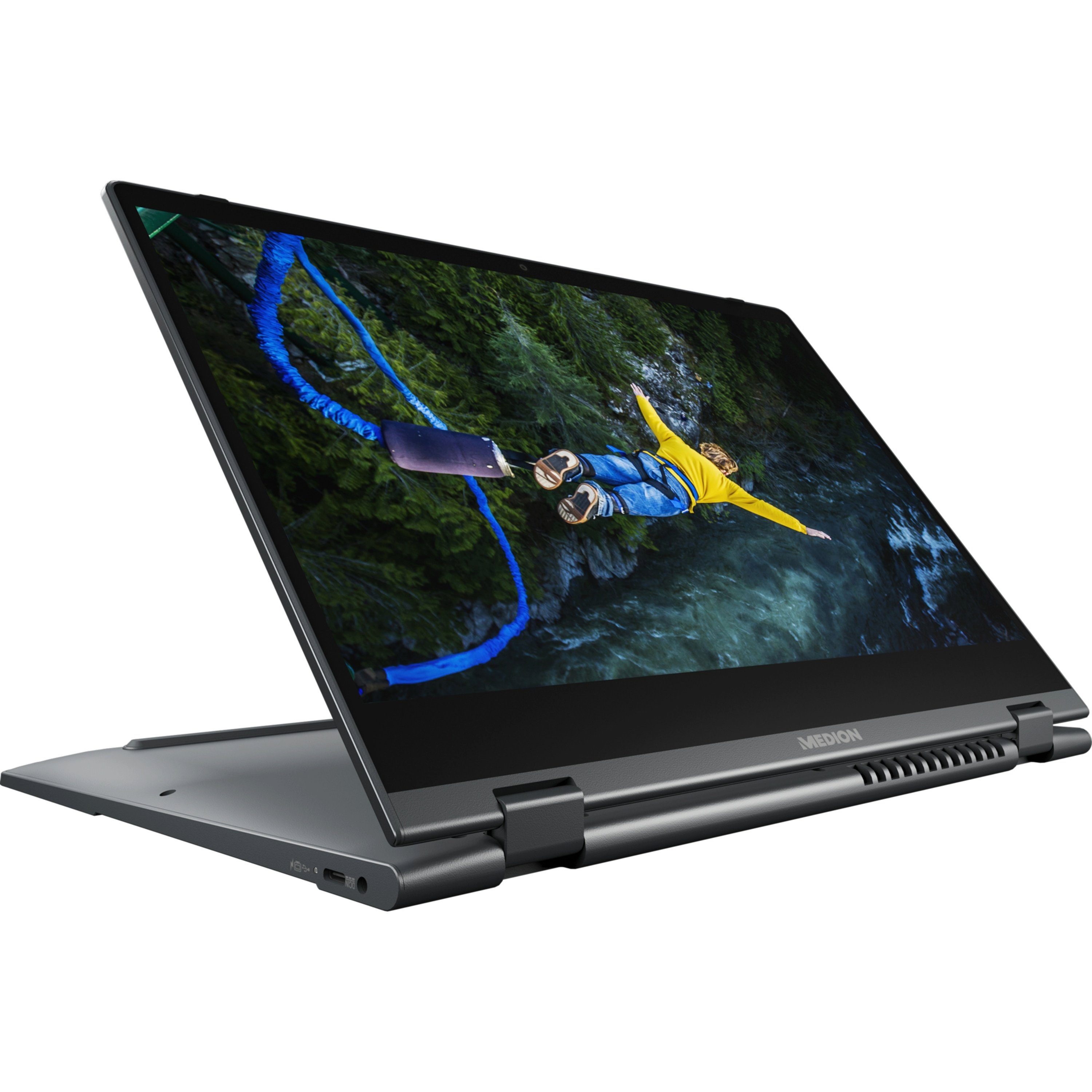 Medion® E14413 Convertible Notebook (35.5 cm/14 Zoll, Intel Core i3 1115G4, Intel® UHD, 128 GB SSD, Full-HD Display, 16GB, Windows 11, MD64141)