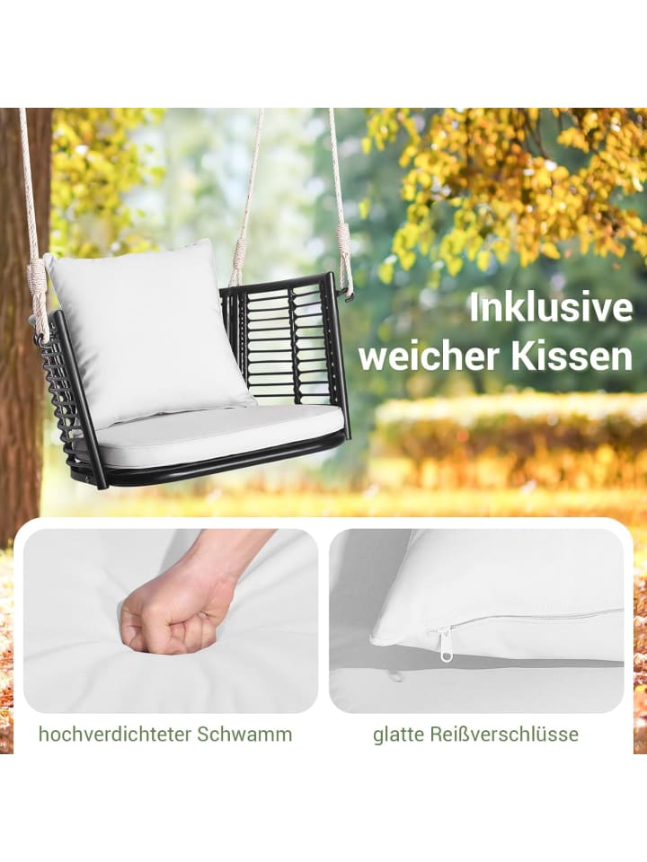COSTWAY Hängesessel 180kg belastbar in Weiß günstig kaufen onesize