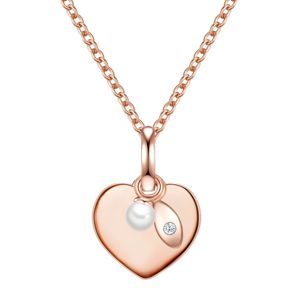 Valero Pearls Collier en argent Argent sterling Oxyde de zirconium (CZ) Perle de culture d'eau  collier