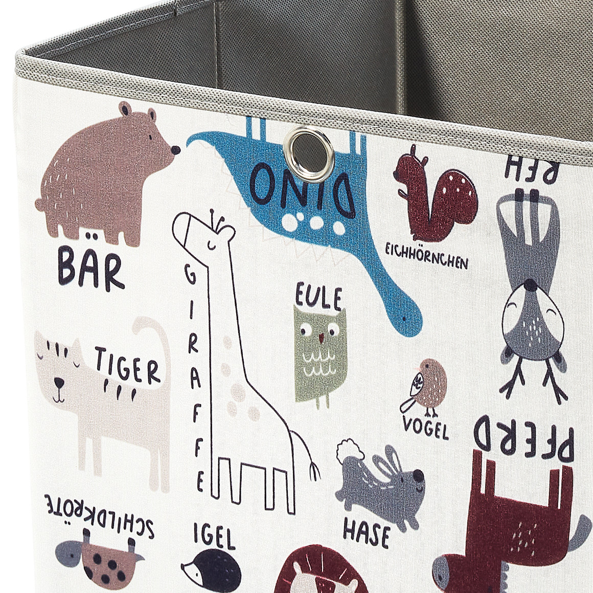 Große Aufbewahrungsbox mit Tier-Motiven