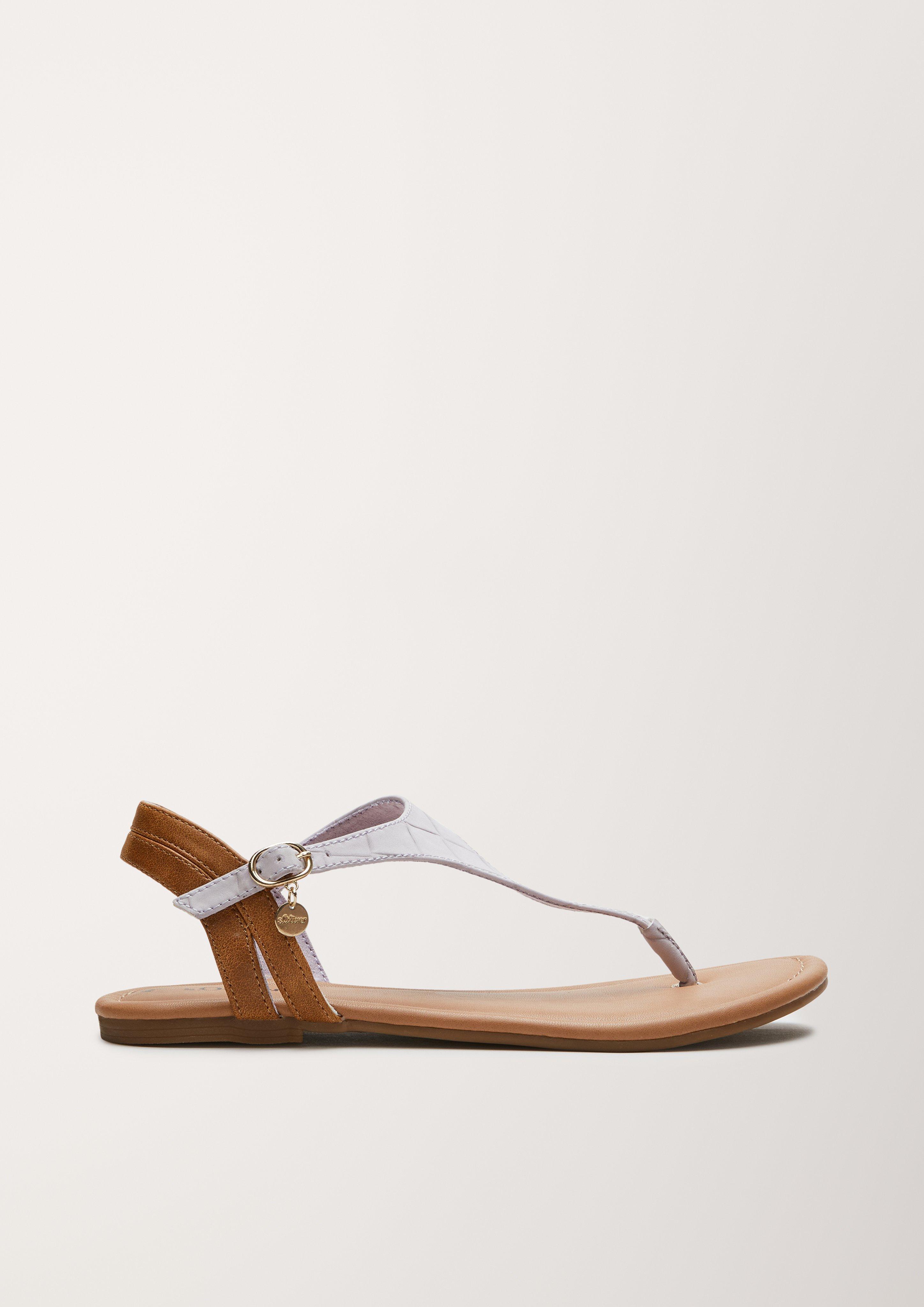 Sandalen in Leder-Optik  6005371-597