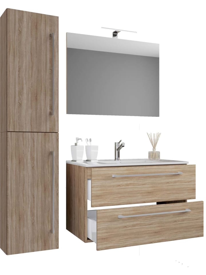 ebuy24 Badmöbelset Badinos80S Eiche 81 x 47 cm günstig kaufen onesize