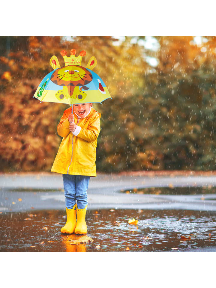 relaxdays Kinderregenschirm Löwe in Blau günstig kaufen onesize