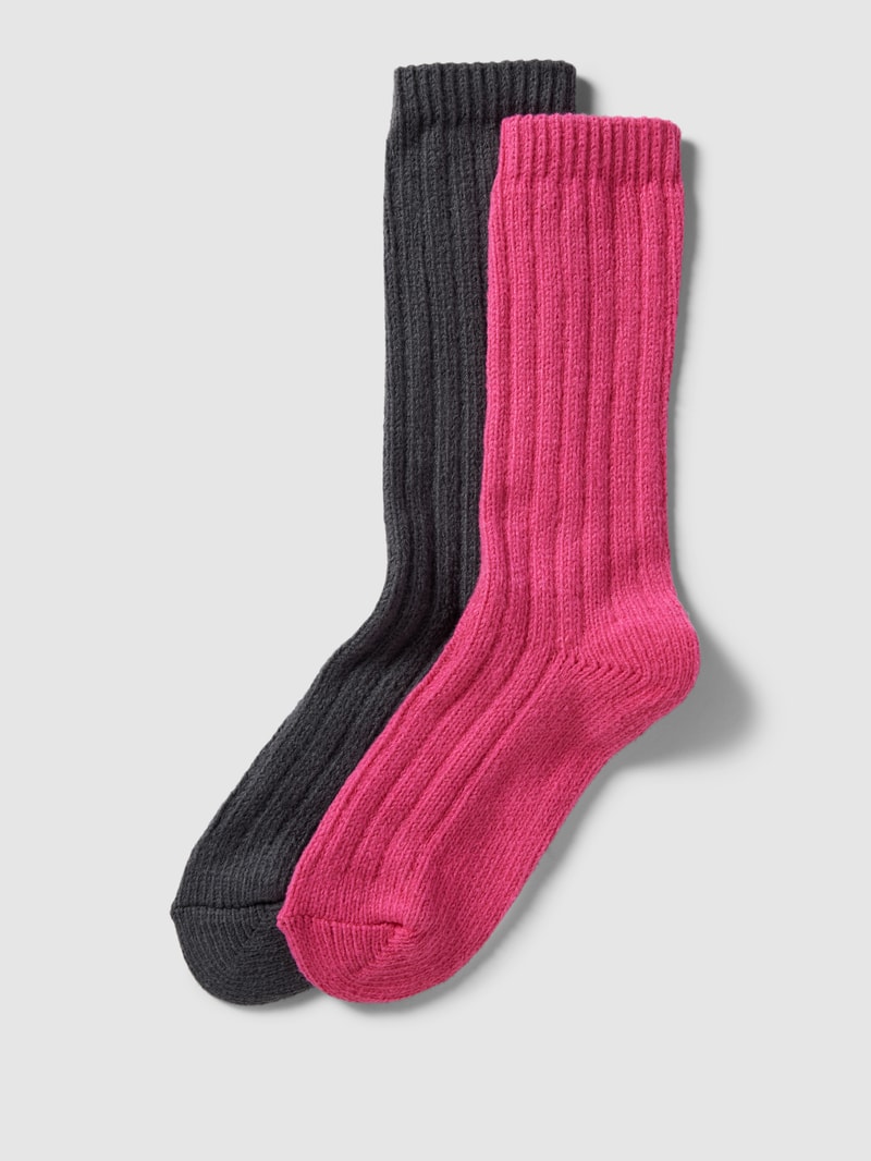 Socken mit geripptem Abschluss in pink