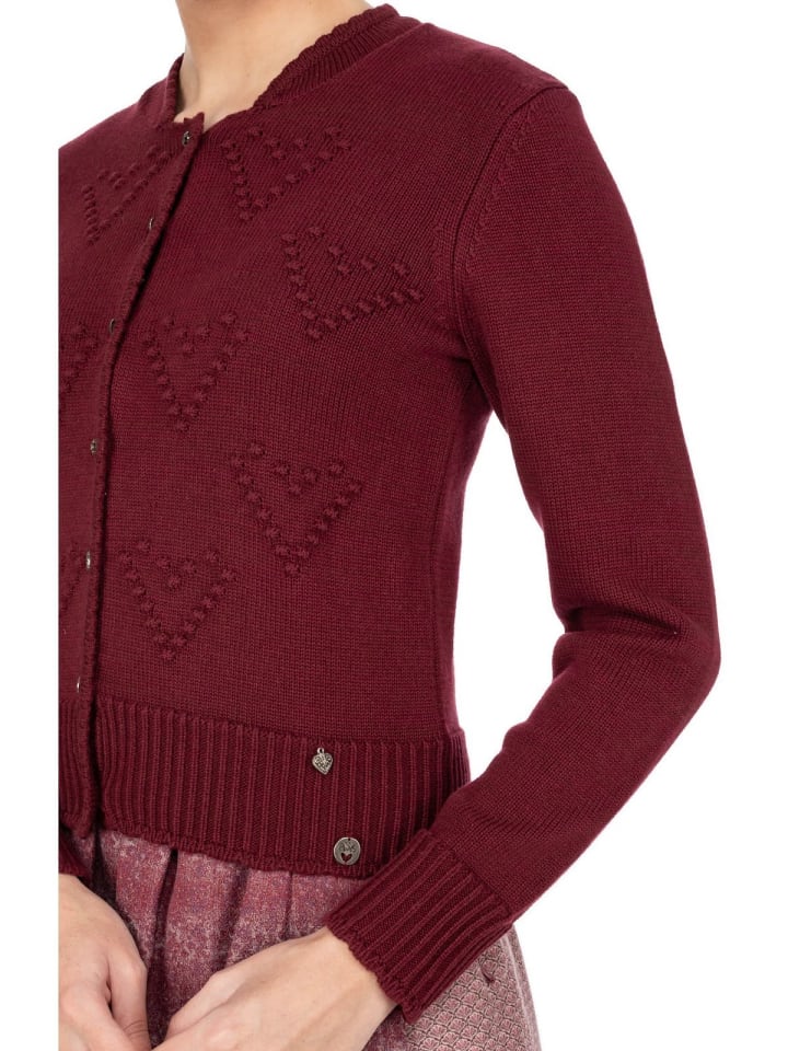 Spieth & Wensky Strickjacke BRESCIA in weinrot günstig kaufen