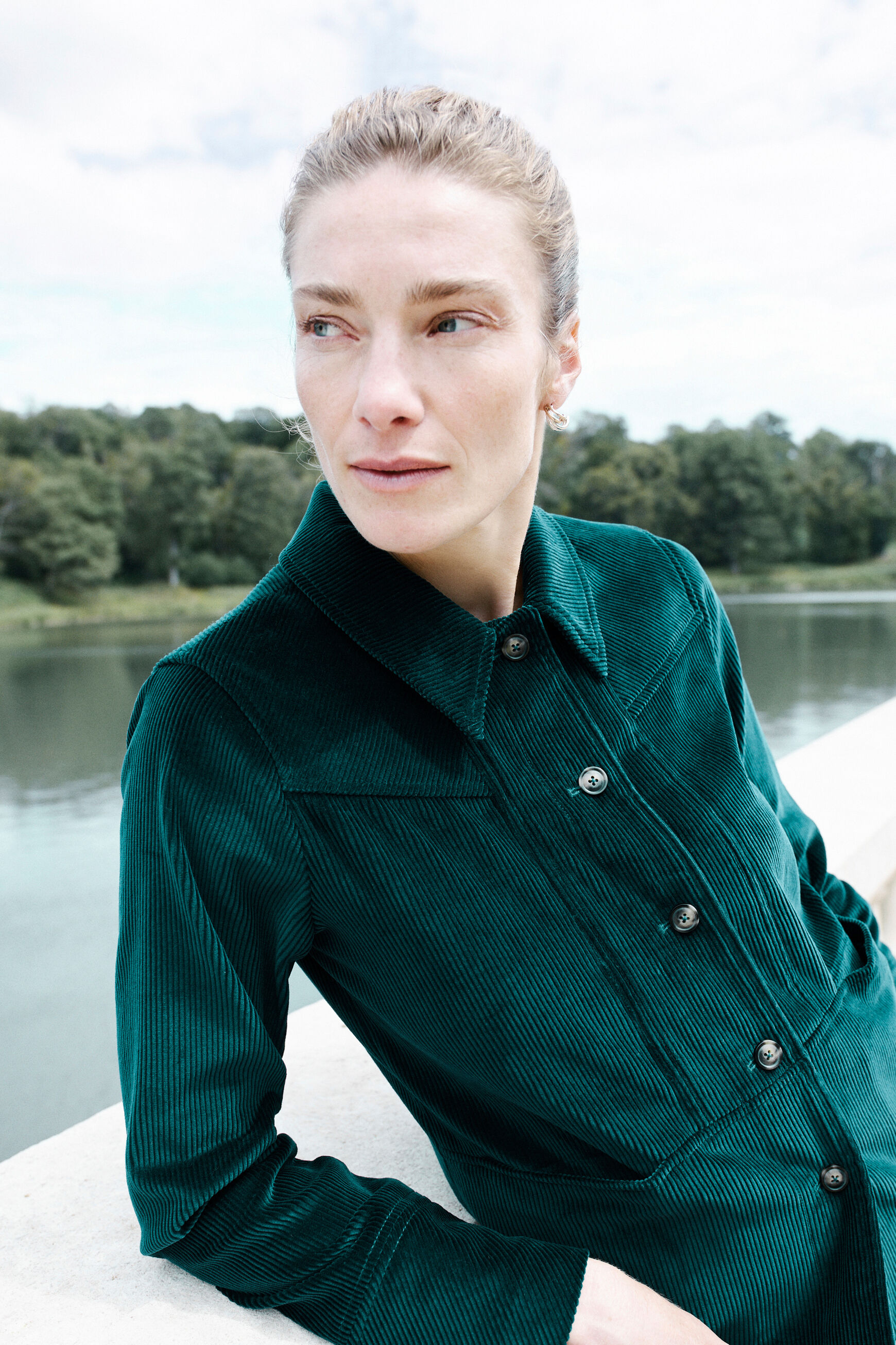veste thea vert fonce femme