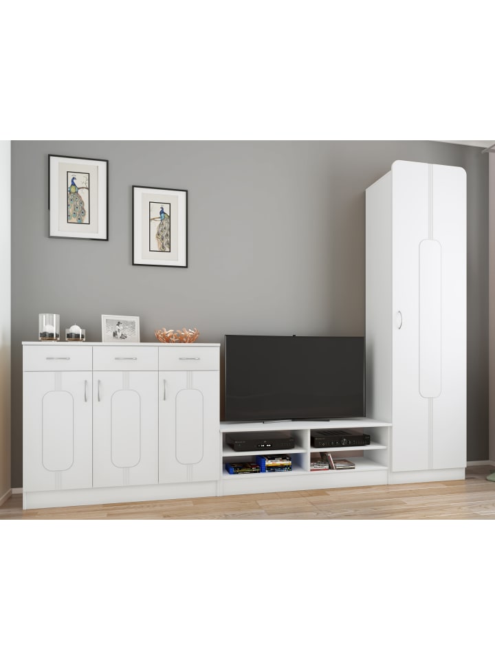 VCM  Holz Regal Schuhschrank Schuhkipper Klappen Balia in Weiß günstig kaufen onesize