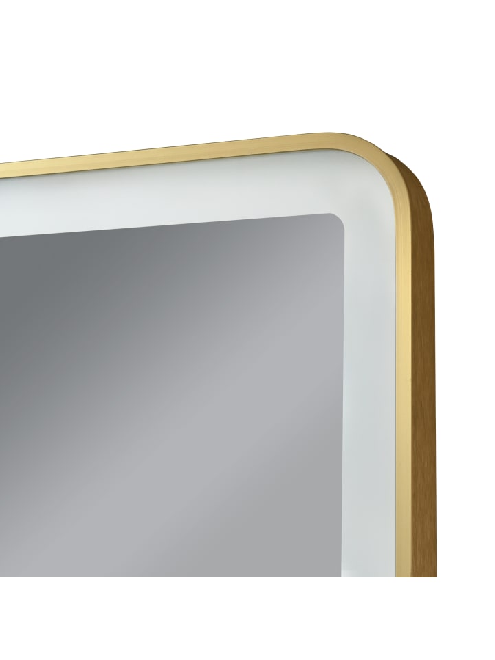 pro.tec LED-Badezimmerspiegel Pescara in Gold (H)80cm (B)60cm günstig kaufen onesize