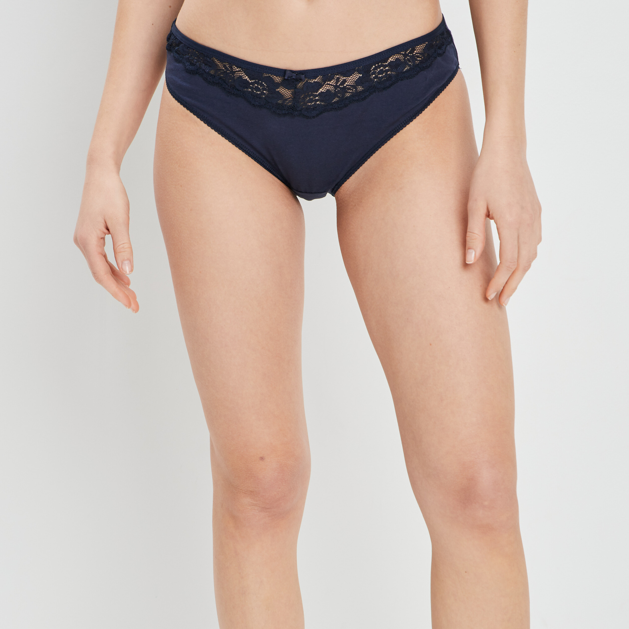 Culotte en coton bleu marine femme | La Halle
