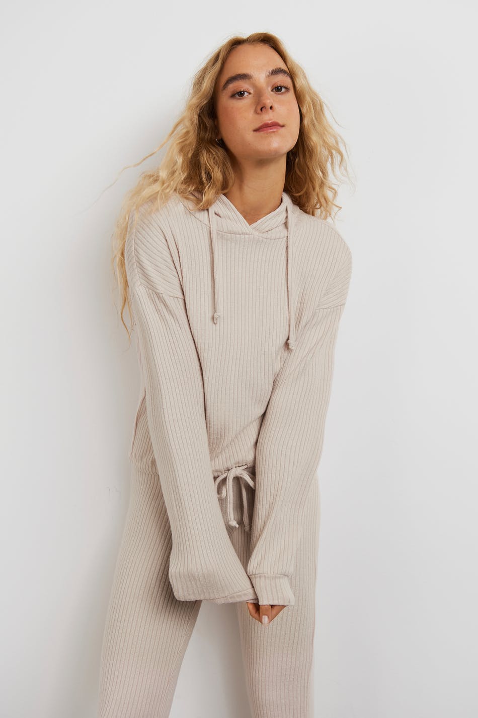 Stina rib hoodie
