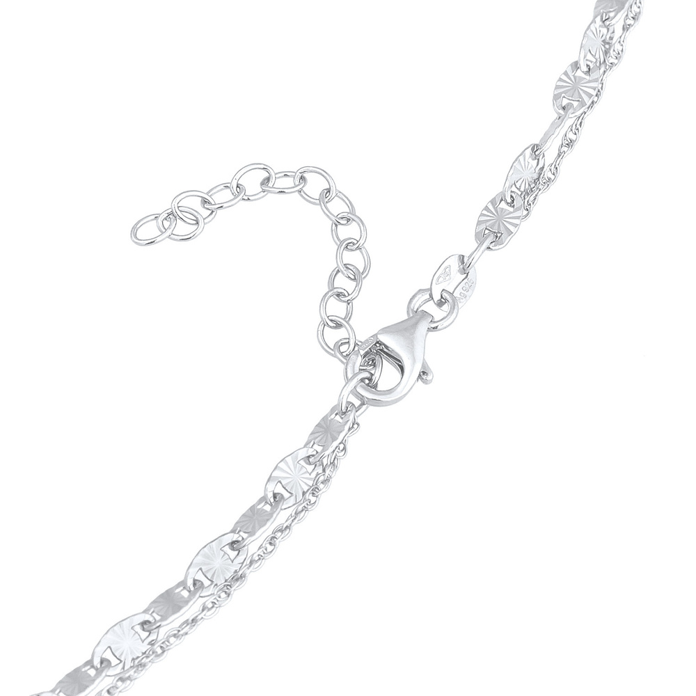 Elli Elli Collier Femmes Choker couches plaquettes Pendentif vintage en argent sterlin collier