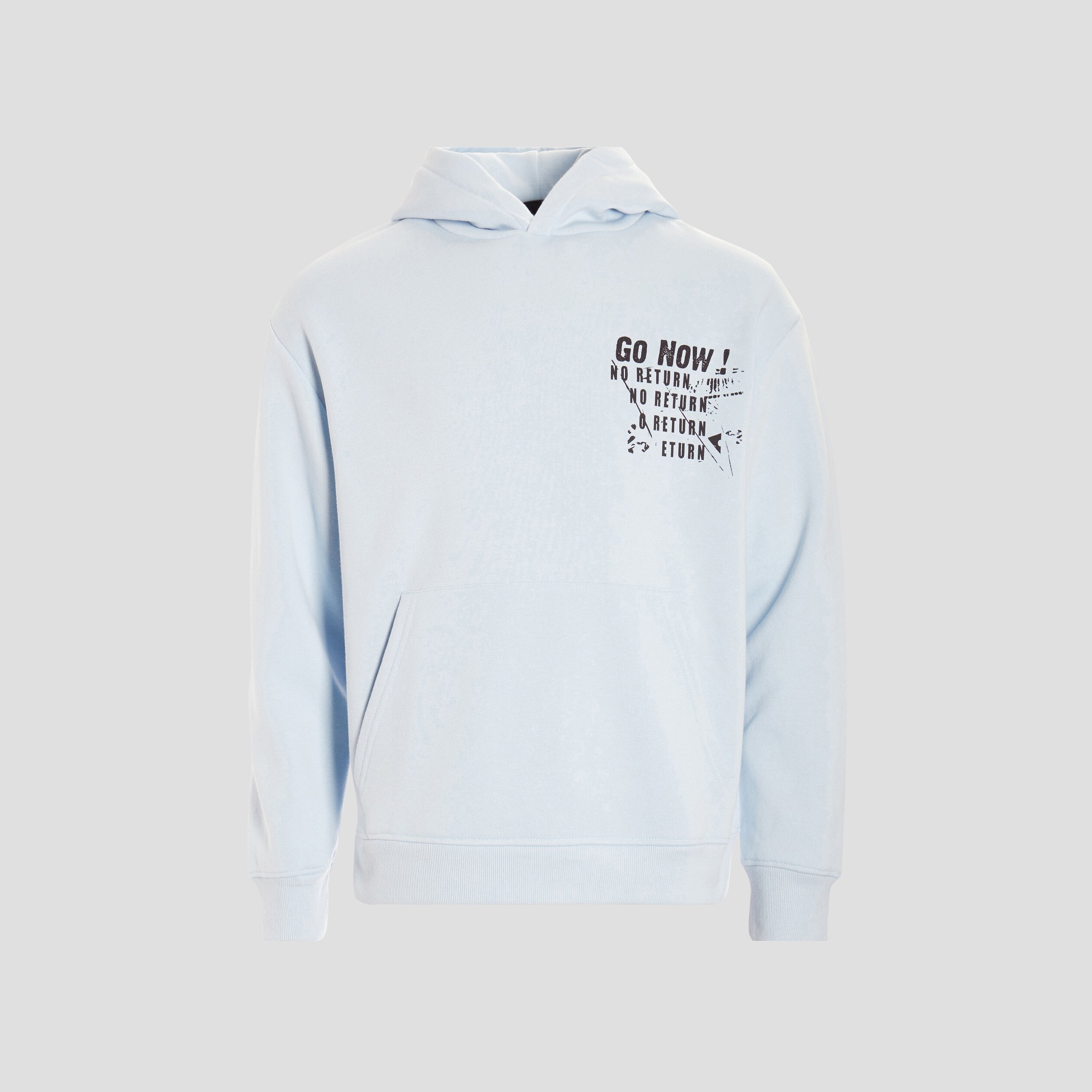 Gilet à capuche hoodie bleu ciel homme | La Halle
