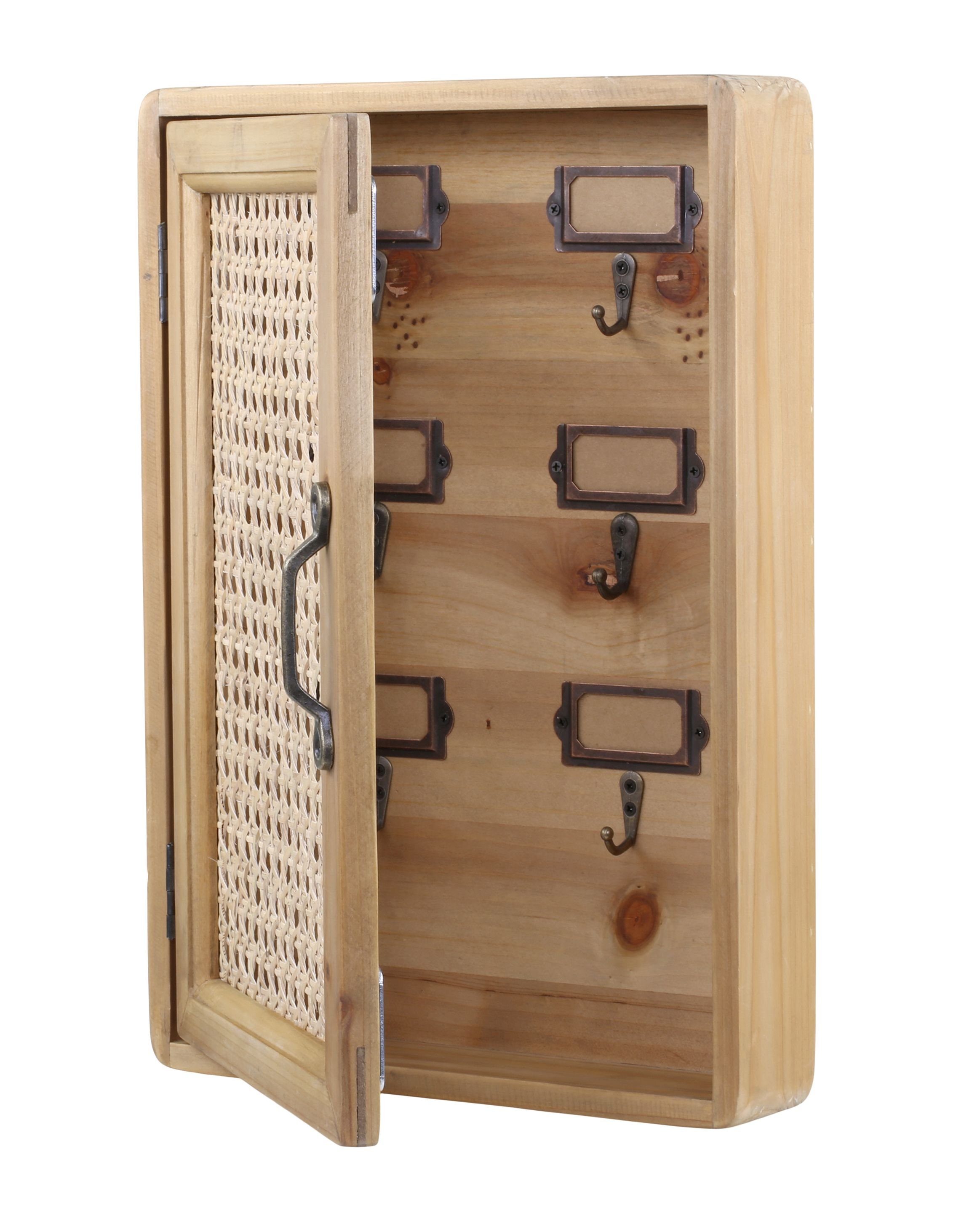 Chic Antique Schlüsselkasten Schlüsselschrank Schlüsselkasten Wiener Geflecht 6 Haken Chic Antique