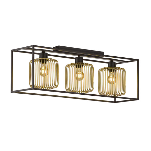 Deckenleuchte Caydo E27 Metall/Gold, 3-flammig