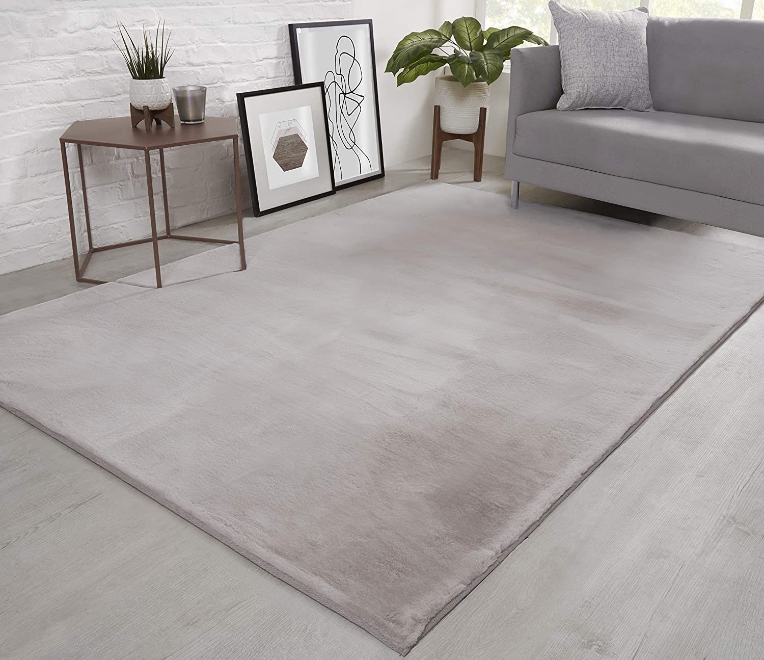 Fellteppich Stockholm, Mozato, Rechteck, Höhe: 30 mm, Fellteppich, Kuschelteppich, Kunsfell, besonders weich und flauschig, Uni Farben, Rutschsichere Rückseite