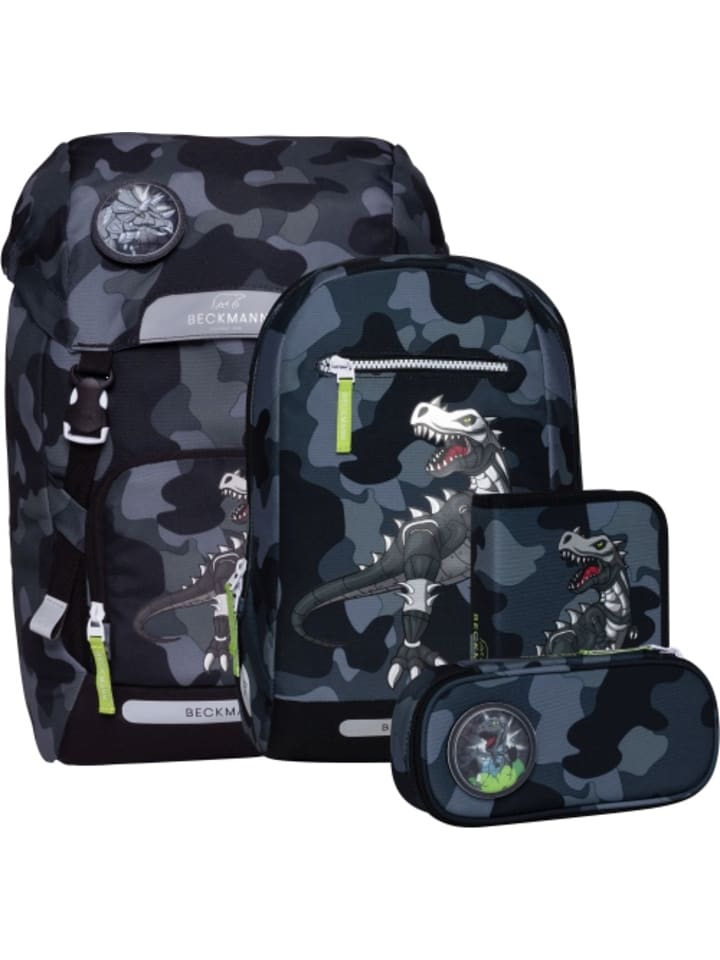 BECKMANN Beckmann Schulranzenset Classic Maxi - 6-Tlg. Set Camo Rex Black günstig kaufen onesize